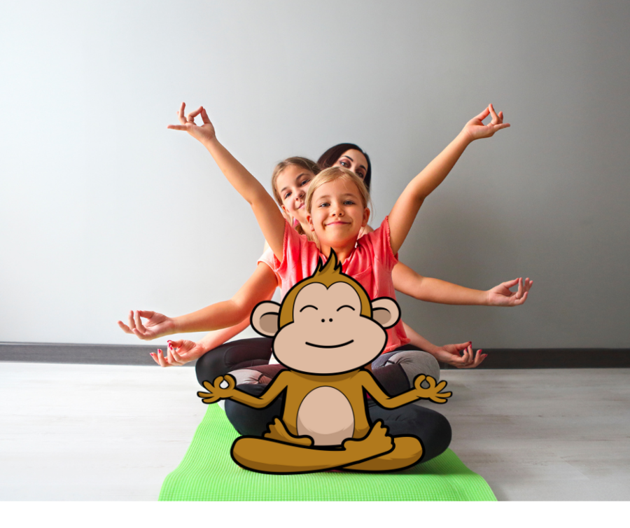 Bilde av barn som gjør yoga